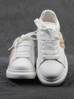 03-X668-1D WHITE Кроссовки женские (натуральная кожа)