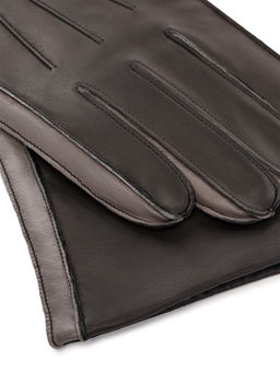 Перчатки мужские ш+каш. OS00109 black/grey - Eleganzza фото 3