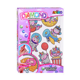 Мозаика алмазная "Такие разные единорожки" в коробке