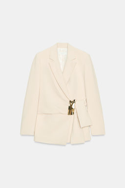 DOUBLE-BREASTED BLAZER WITH BUCKLE - Zara фото 15