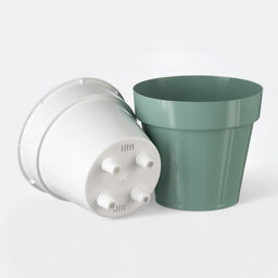 Цена за 2 шт. Кашпо для цветов со вставкой «Порто», 1 л, цвет нефрит