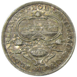 1 флорин 1927 года Австралия  Открытие здания парламента в Канберре