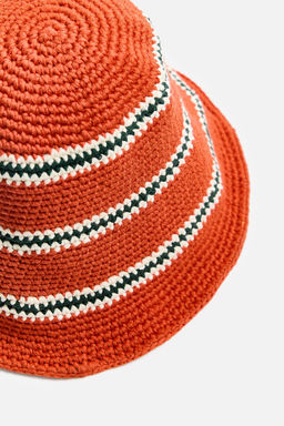 STRIPED CROCHET HAT - Zara фото 6