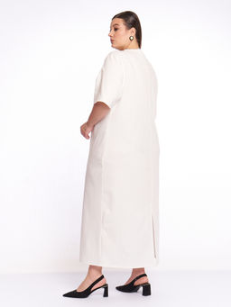 Платье из плотного трикотажа PP51506WHT04