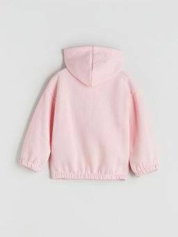 Kap??onlu K?z ?ocuk Fermuarl? Sweatshirt