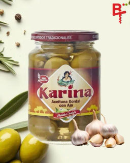 ОЛИВКИ ЗЕЛЕНЫЕ БЕЗ КОСТОЧКИ КАРИНА 350 гр. СТЕКЛО