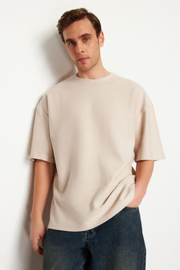 Tas Oversize %100 Pamuklu Dokulu T-Shirt TMNSS24TS00156