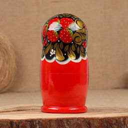Матрёшка дерево «Галина», хохлома, 5-кукольная, 19 см