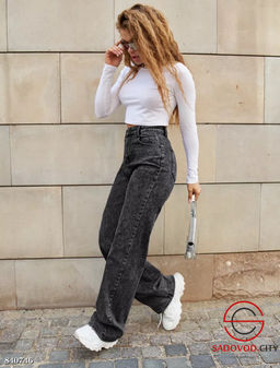 Джинсы с высокой посадкой