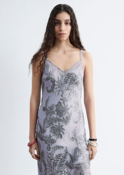 Vestido midi de tirantes con estampado floral - H&m фото 3