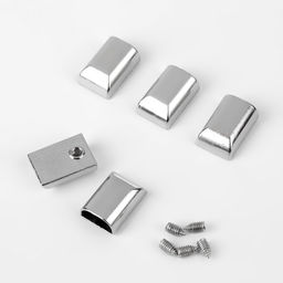 Цена за 2 шт. Наконечники для молний, 11 мм, 15×11×6 мм, 5 шт., цвет никель