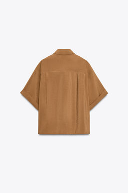 SHORT SLEEVE FLOWING SHIRT - Zara фото 7