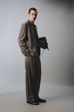BLAZER TRAJE ESTRUCTURA RELAXED FIT / Marr?n / Topo - Zara фото 4
