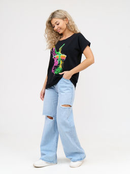 911 Футболка "Черный/заяц"