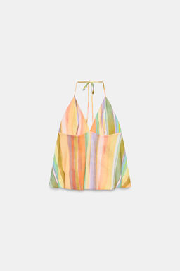 TOP HALTER RAYAS / Multicolor - Zara фото 7