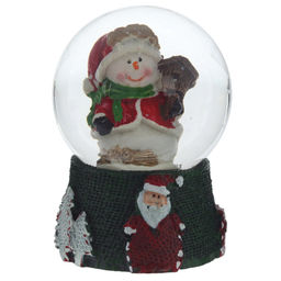 Фигурка декор в стекл шаре "Дед Мороз/Снеговик/Мишка", D 4.5 см, L4,5 W4,5 H6 см, 4в.