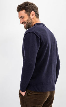 Кардиган мужской однотонный F310-0513 тёмно-синий - Fine joyce фото 7