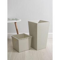 Кашпо для цветов со вставкой «Ротанг», 21 л (11.2 л), белое