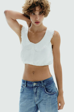 BUTTON-UP COLLAR TOP