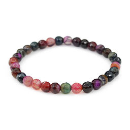 Браслет Классика из граненых шариков агата самоцветы