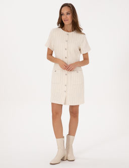 Ekru Regular Fit Dokuma Elbise - Pierre cardin фото 3