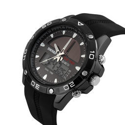 Мужские наручные часы Skmei 1064black Солнечная батарея