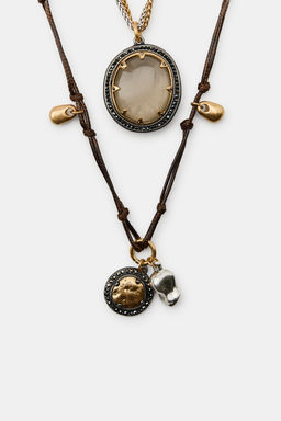 PACK OF 3 STONE CHARM NECKLACES - Zara фото 5