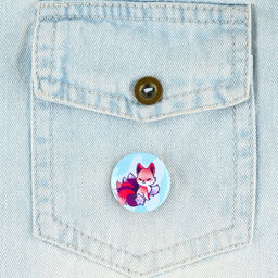 Цена за 10 шт. Значок металлический закатной Милые анимешки, d=2.5 см, МИКС