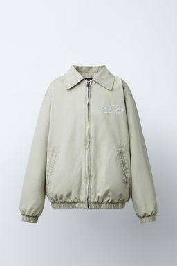 EMBROIDERED TEXT BOMBER JACKET - Zara фото 2