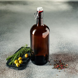 Цена за 12 шт. Бутылка, 1 л, с бугельным замком, стекло, коричневая - Simaland фото 6