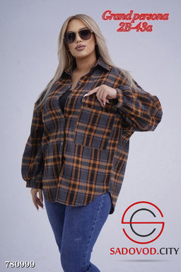 Женская рубашка в клетку - Bruno фото 7