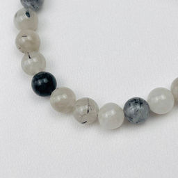 Браслет из Кварца с включением Турмалина 19 см