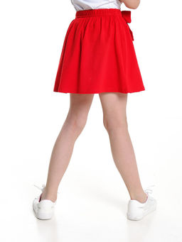 Юбка однотонная с бантом UD 7600 красный - Mini maxi фото 2