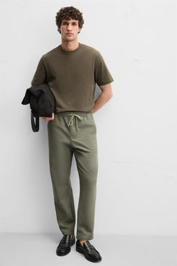 COMFORT FIT JOGGER WAIST TROUSERS - Zara фото 22