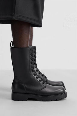 LACE-UP BOOTS WITH CHUNKY SOLE - Zara фото 3