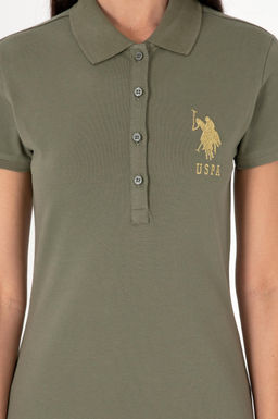 Kad_n Koyu Haki Polo Yaka Mini Boy _rme Elbise - U.s. polo assn фото 5