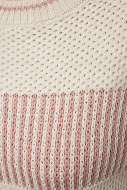 Tas Genis Kal?p Renk Bloklu Triko Kazak TWOAW23KZ00012