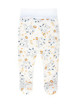 Ползунки короткие молочные принт щенок