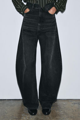 ZW COLLECTION BARREL HIGH-WAIST JEANS - Zara фото 2