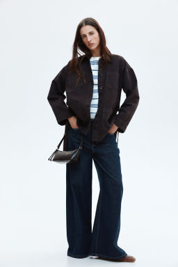 Chaqueta denim con cintur?n de anudar - H&m фото 5