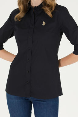 U. S. Polo Assn Женская черная базовая рубашка с длинным рукавом - U.s. polo assn фото 19