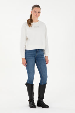 Женский свитшот цвета экрю Неожиданная скидка в корзине - U.s. polo assn фото 4