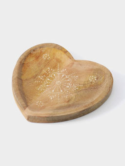 Блюдо в форме сердца Пряник, 20.5?20?2.3 см, дерево манго