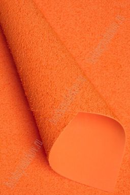 Фоамиран махровый 2 мм (10 листов) SF-1958, ярко-оранжевый №008