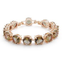 Султанит, браслет Католина, покрытие под золото, длина 16,5см