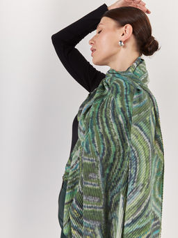 Большой, мягкий, тонкий и очень нежный двусторонний палантин с рисунком. - Tantino фото 4