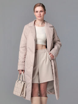 Пальто дем. бежевый - Dizzyway фото 7