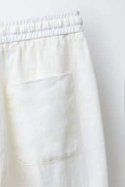 PANTAL?N STRAIGHT 100% LINO / Crudo medio - Zara фото 4