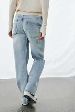 JEANS ZW COLLECTION RELAXED STRAIGHT TIRO BAJO / Azul - Zara фото 3