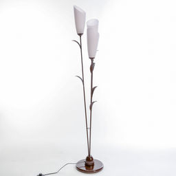 Торшер напольный BayerLux «Лепесток», 3×15 Вт, E27, коричневый, 28×28×153 см